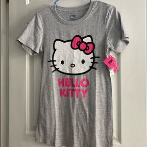 Hello Kitty Gray Tee with Pink Accents